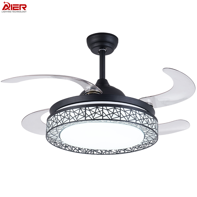 Invisible Retractable LED Ceiling Fan Lamp AR-CFL-R-304-B