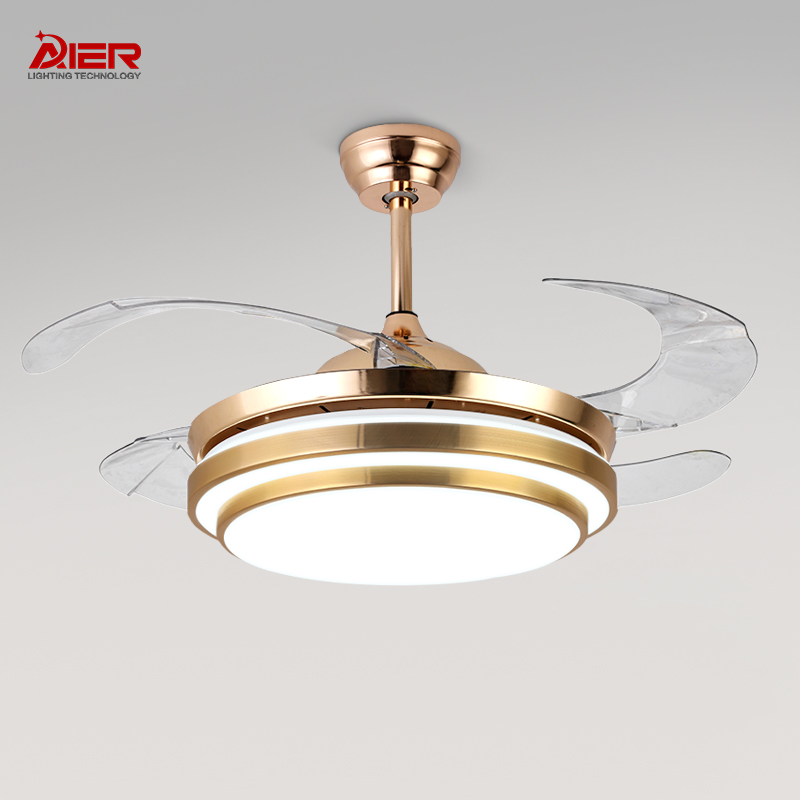 Retractable Ceiling Fan with Light AR-CFL-R-301-G